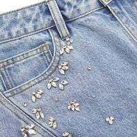 Crystal Embellished Denim Jeans
