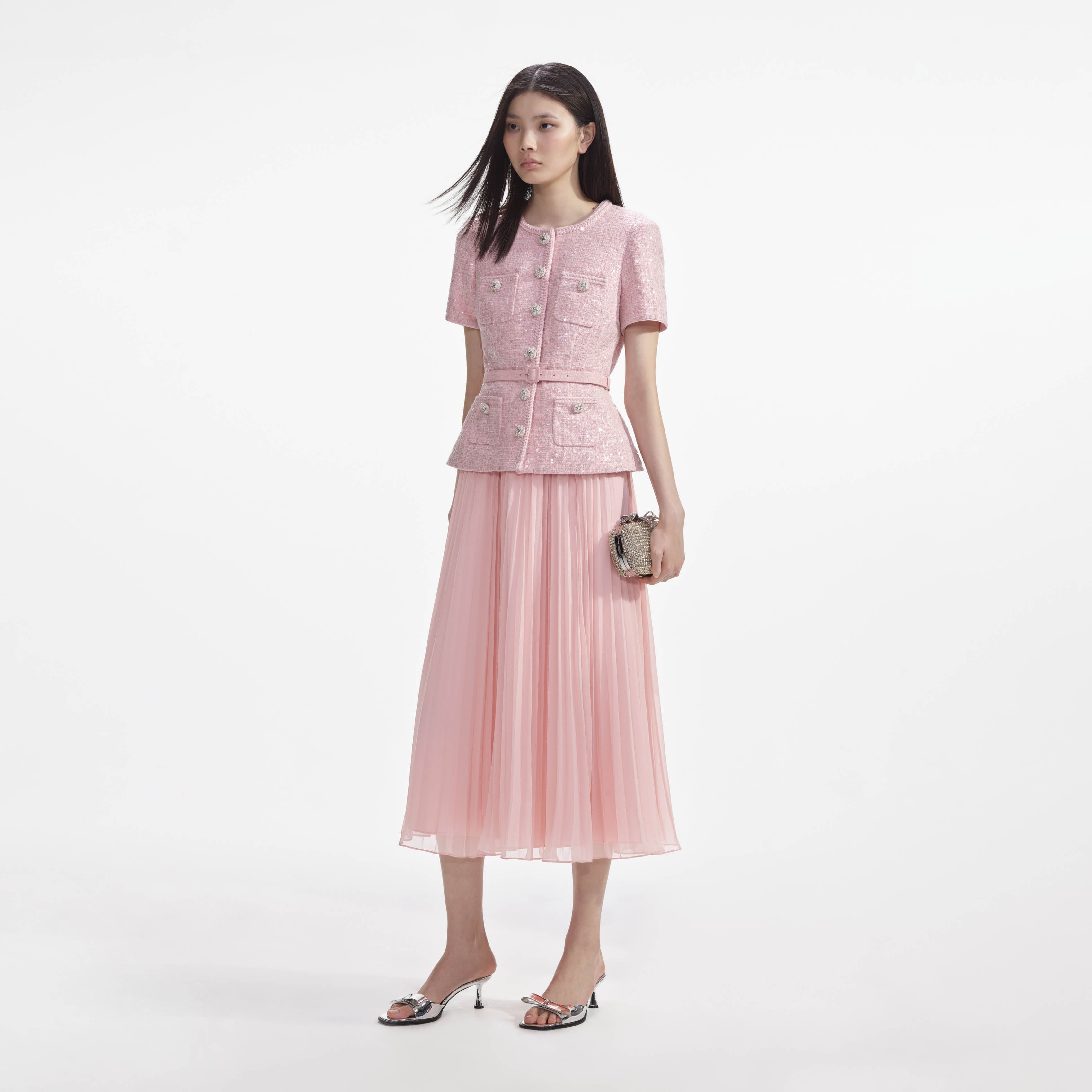 Pink shops midi dress