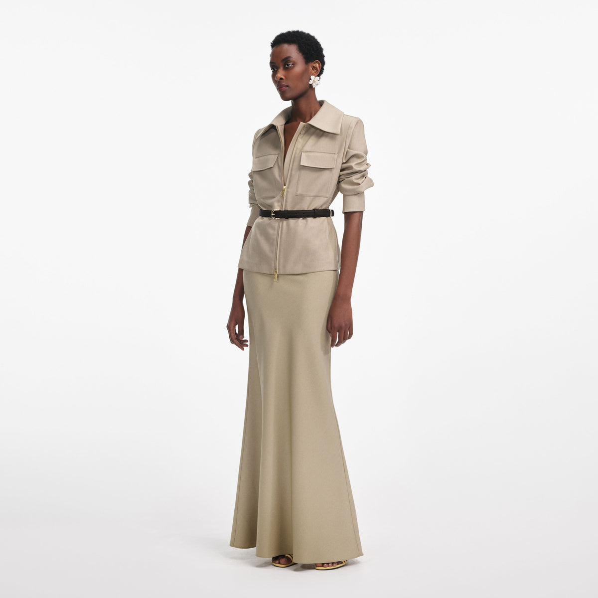 beige wholesome whole dress Beige Casual Dresses