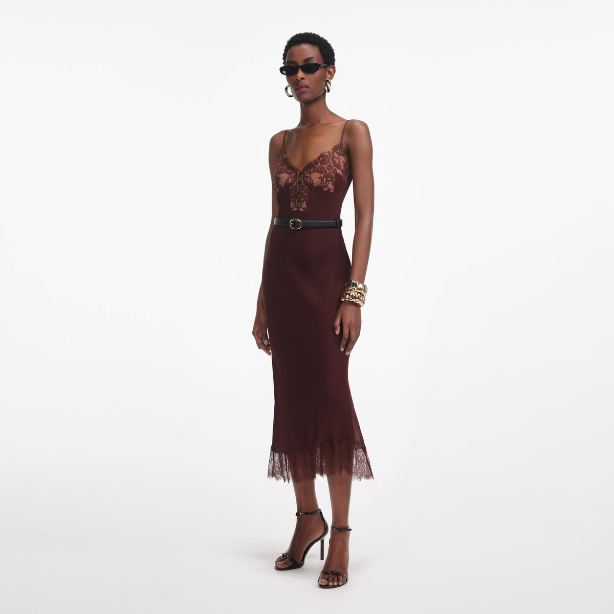 self portrait lace trim midi dress Self Portrait, Chiffon Lace Trim Midi Dress Wedding Dress Save 64%