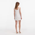 White Tulle Lace Mini Dress