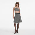 Prince Of Wales Check Pleated Midi Skirt