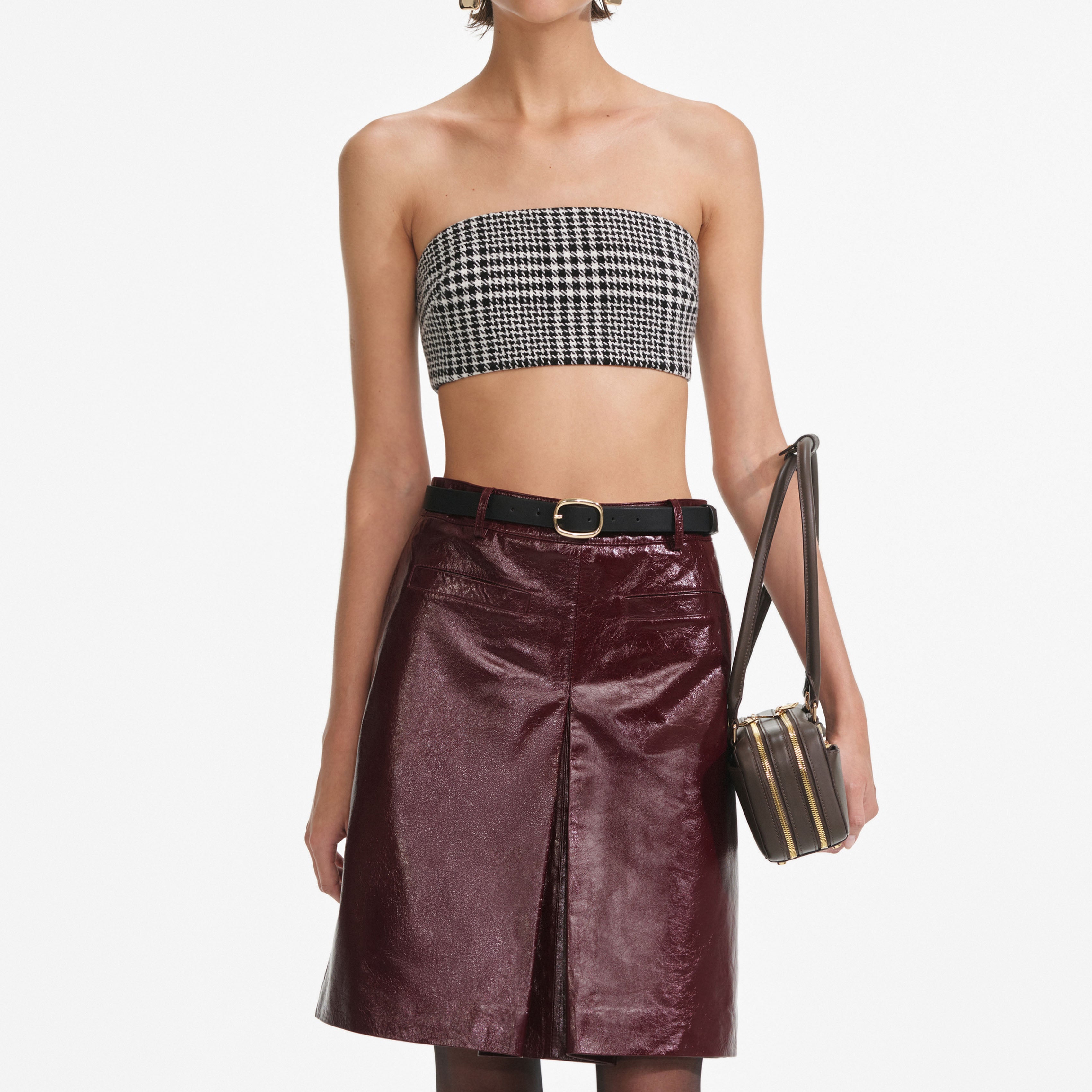 Houndstooth Bandeau Top