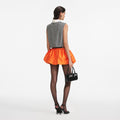 Orange Taffeta Skort