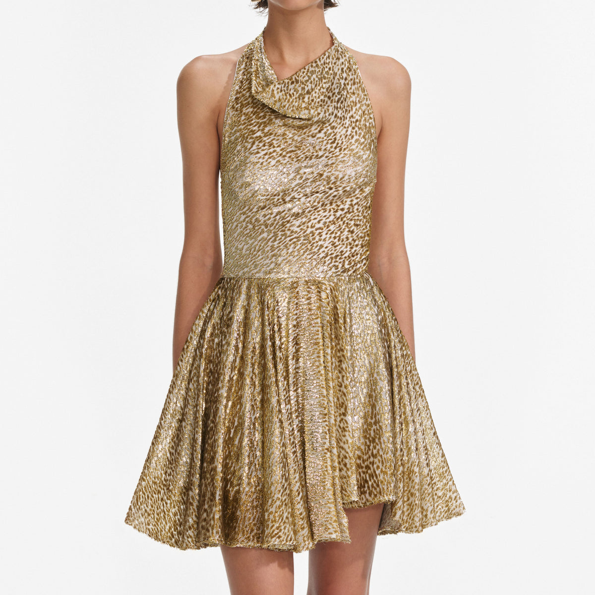 gold self portrait dress self-portrait - Gold Fil Coupe Maxi Dress