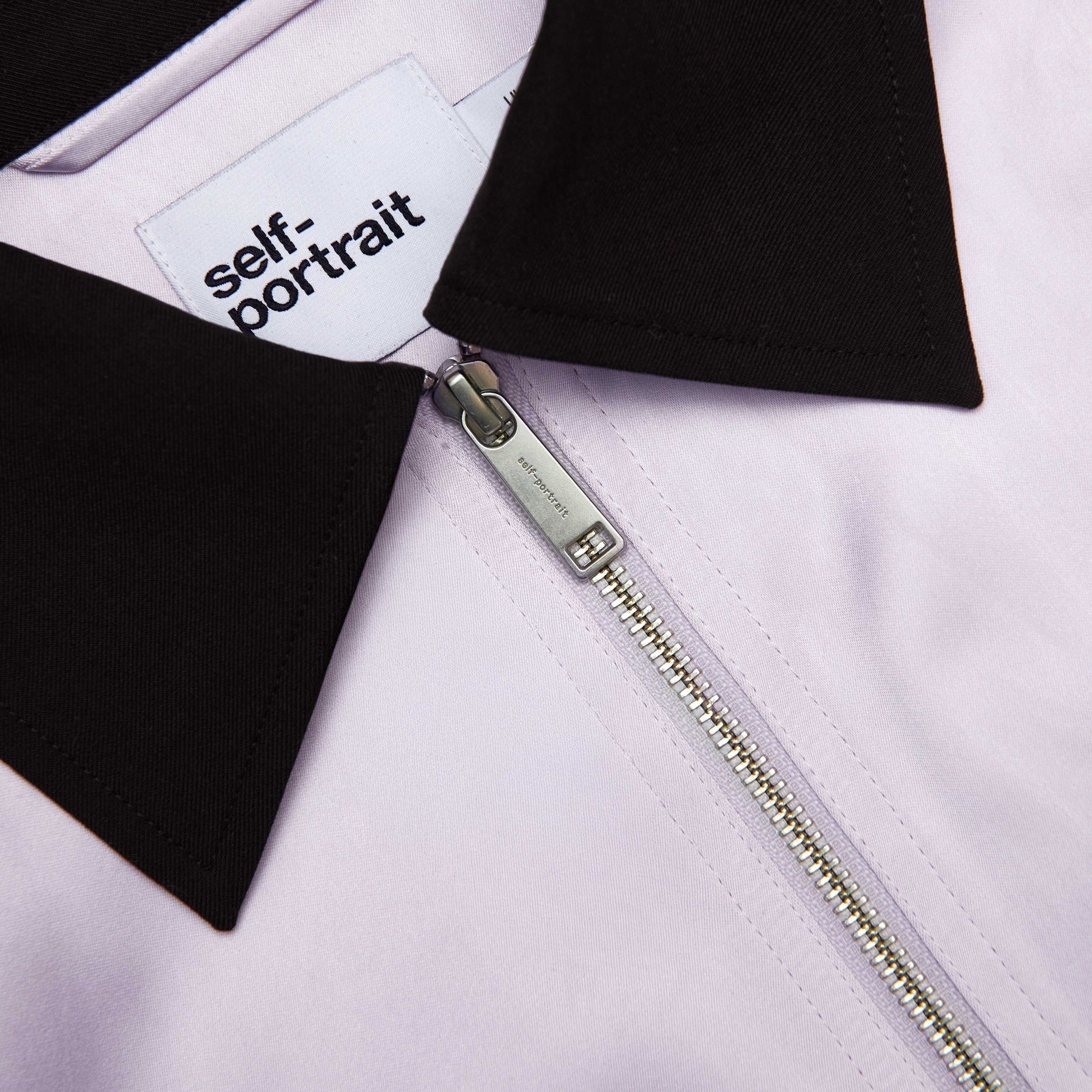 A close up of the fabric for the Lilac Viscose Jacket