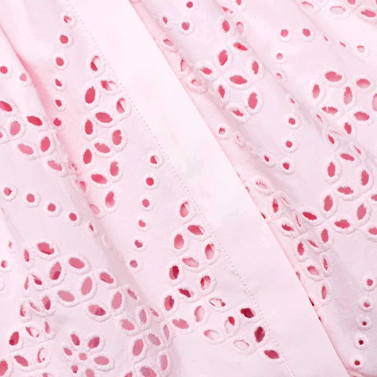 broderie dress pink Floral Broderie Flutter Sleeve Midi Dress (Pink) XS