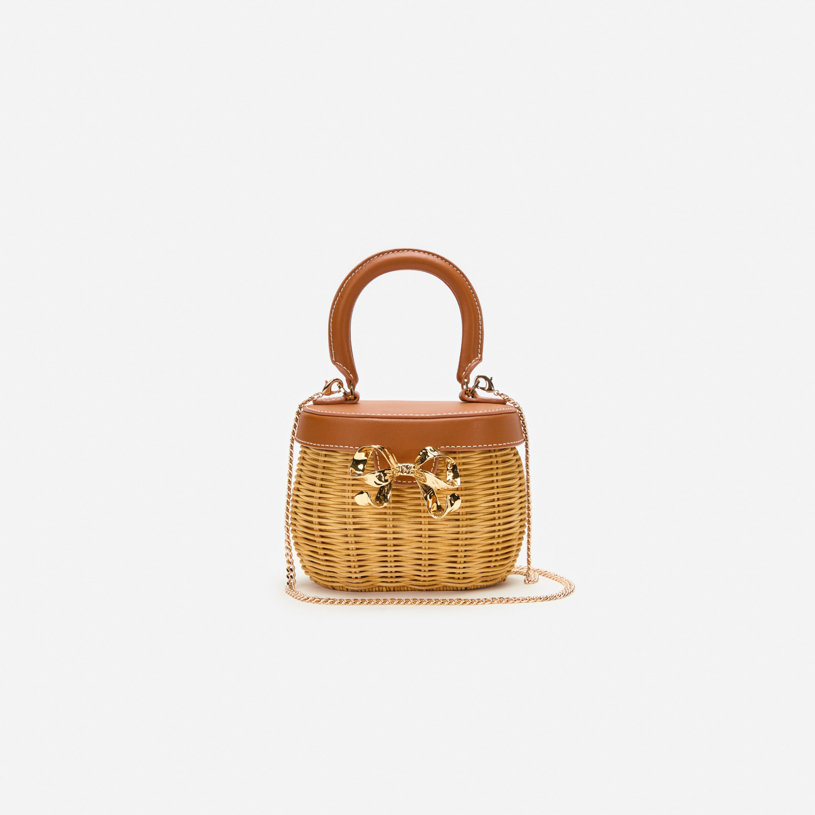 Rattan Bow Basket Bag