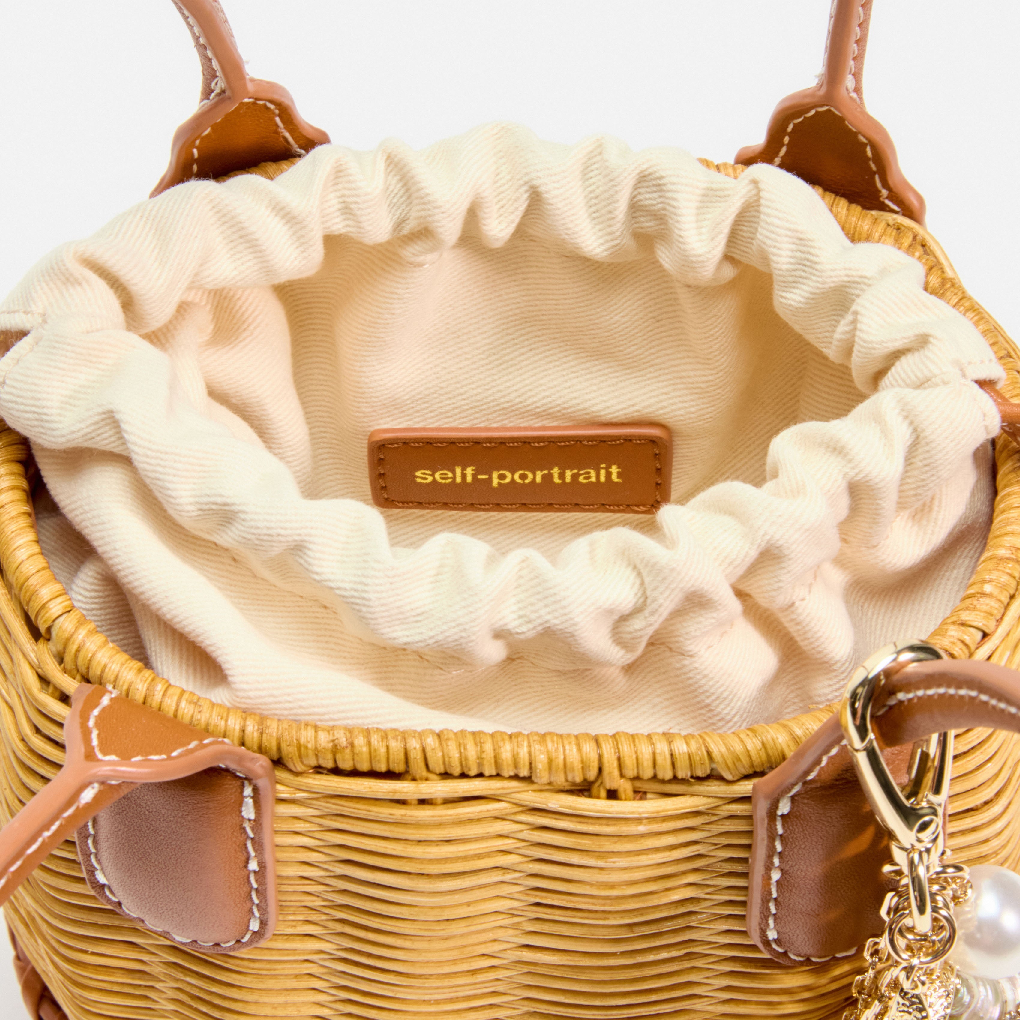 Rattan Charm Shoulder Bag