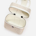 Champagne Satin Rhinestone Vanity Case