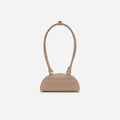 Grey Suede Mini Shoulder Bag With Charm