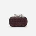 Burgundy Chainmail Clutch Bag