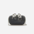 Navy Chainmail Clutch Bag