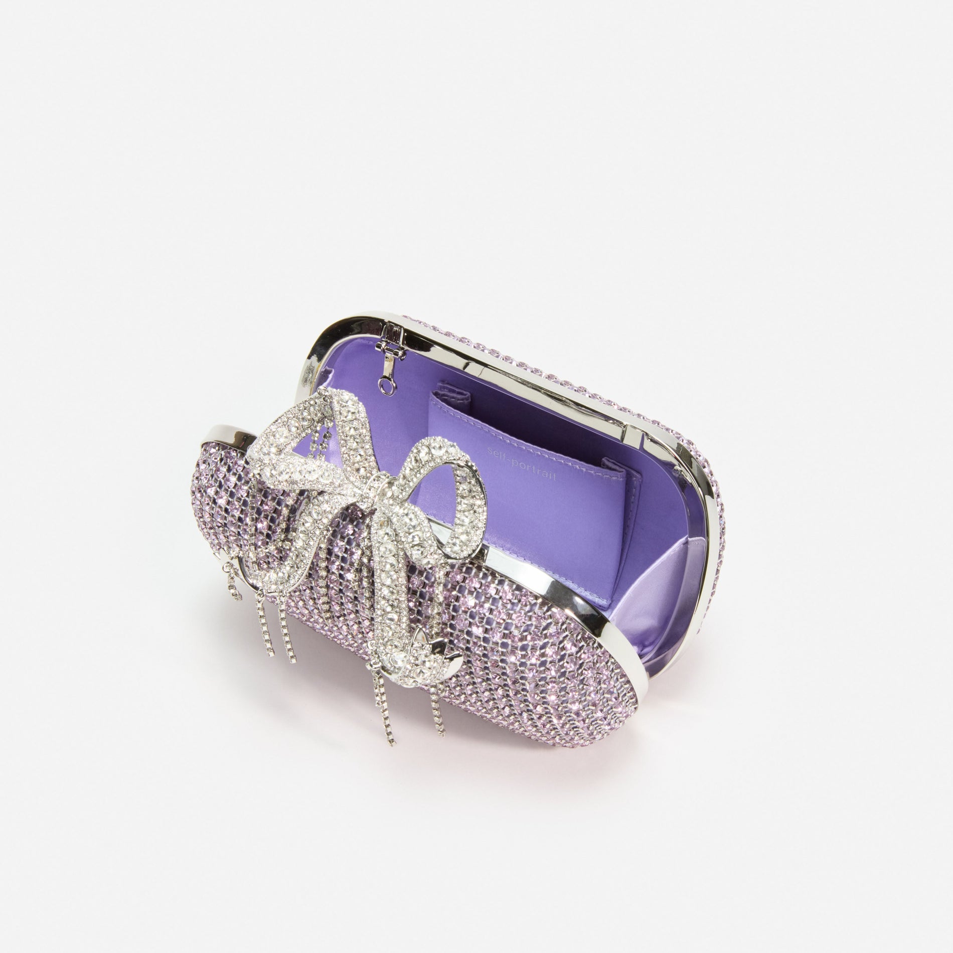 Lilac Chainmail Clutch Bag