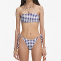Navy Gingham Bikini Bottoms