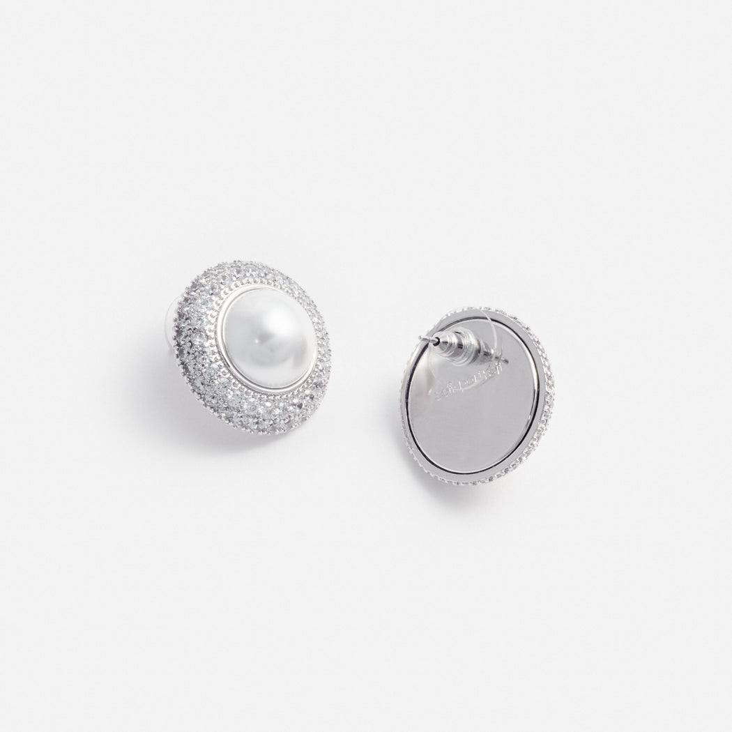 Small Crystal Pearl Earrings
