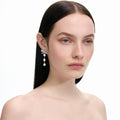 Bow Tiered Pearl Earrings