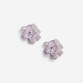 Pink Crystal Flower Earrings