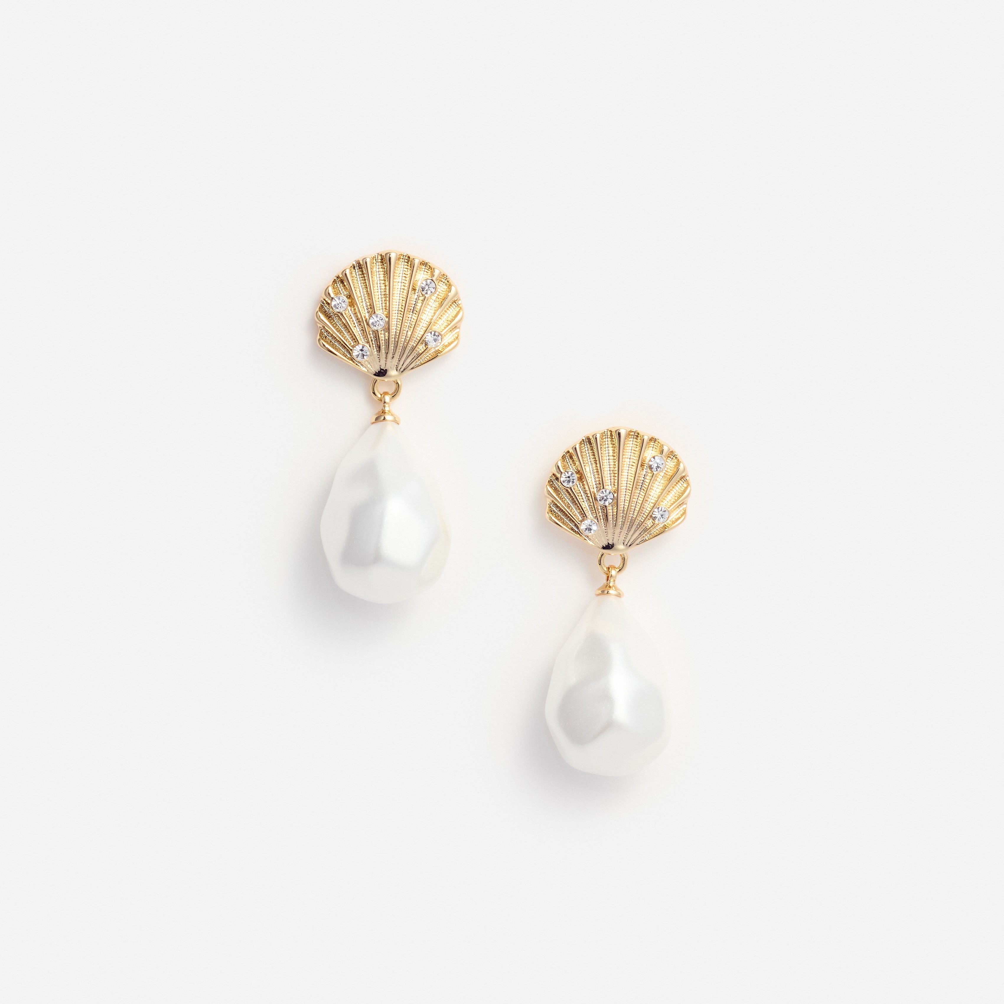 Tier Shell Tiered Shell Earrings – self-portrait-US