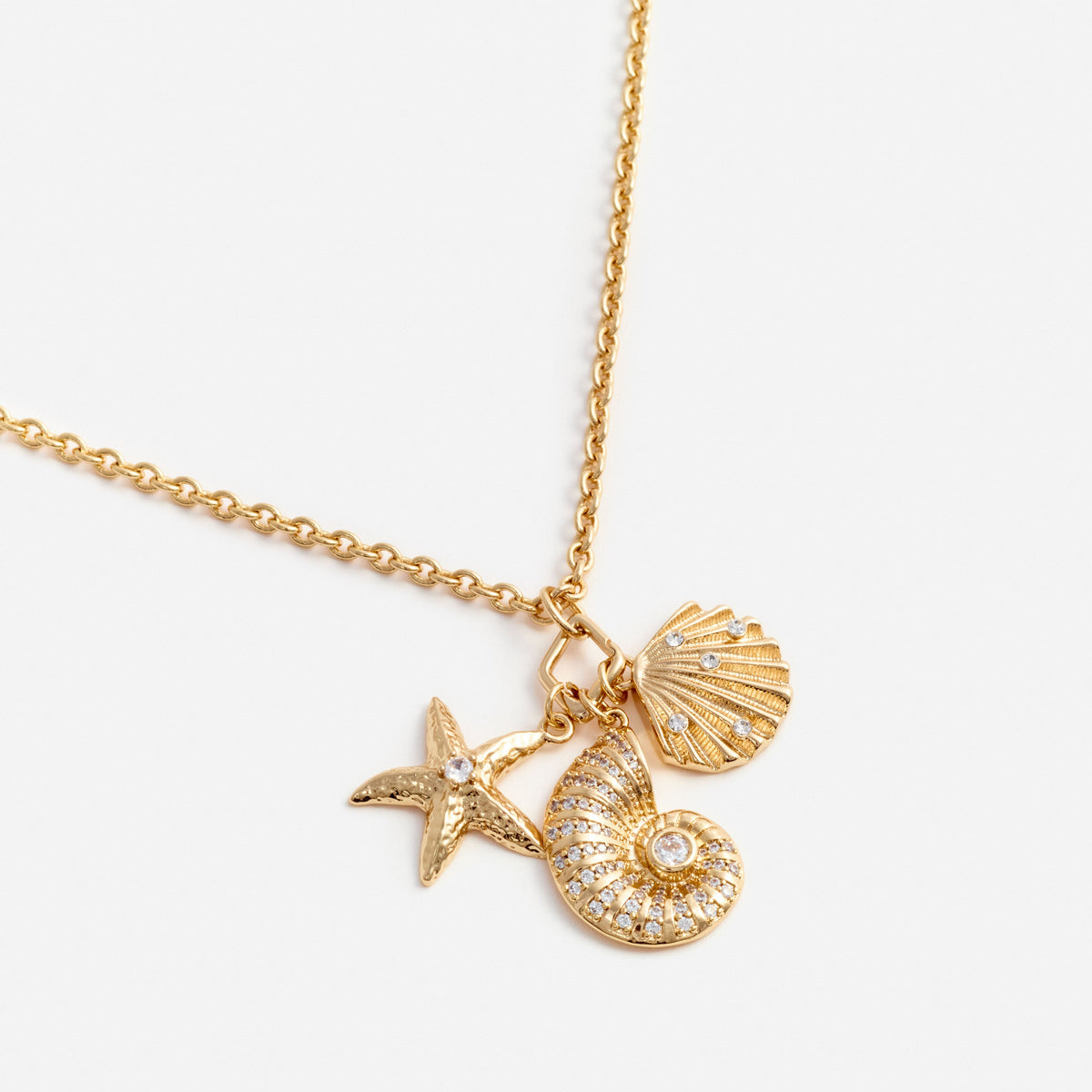Gold Multi Charm Necklace – self-portrait-US