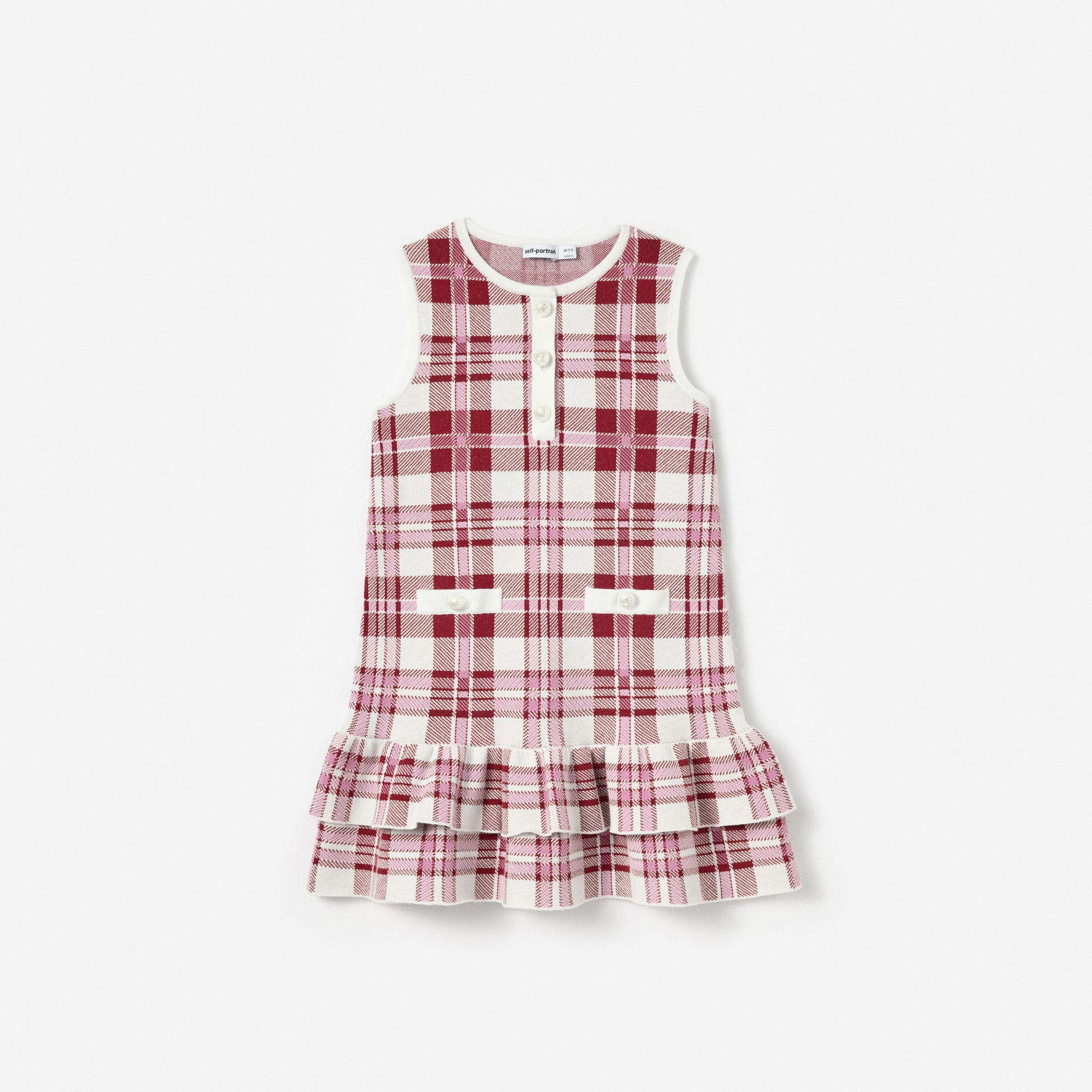 Red Knit Pleated Dress self-portrait-US Red Knit Pleated Dress self-portrait-US