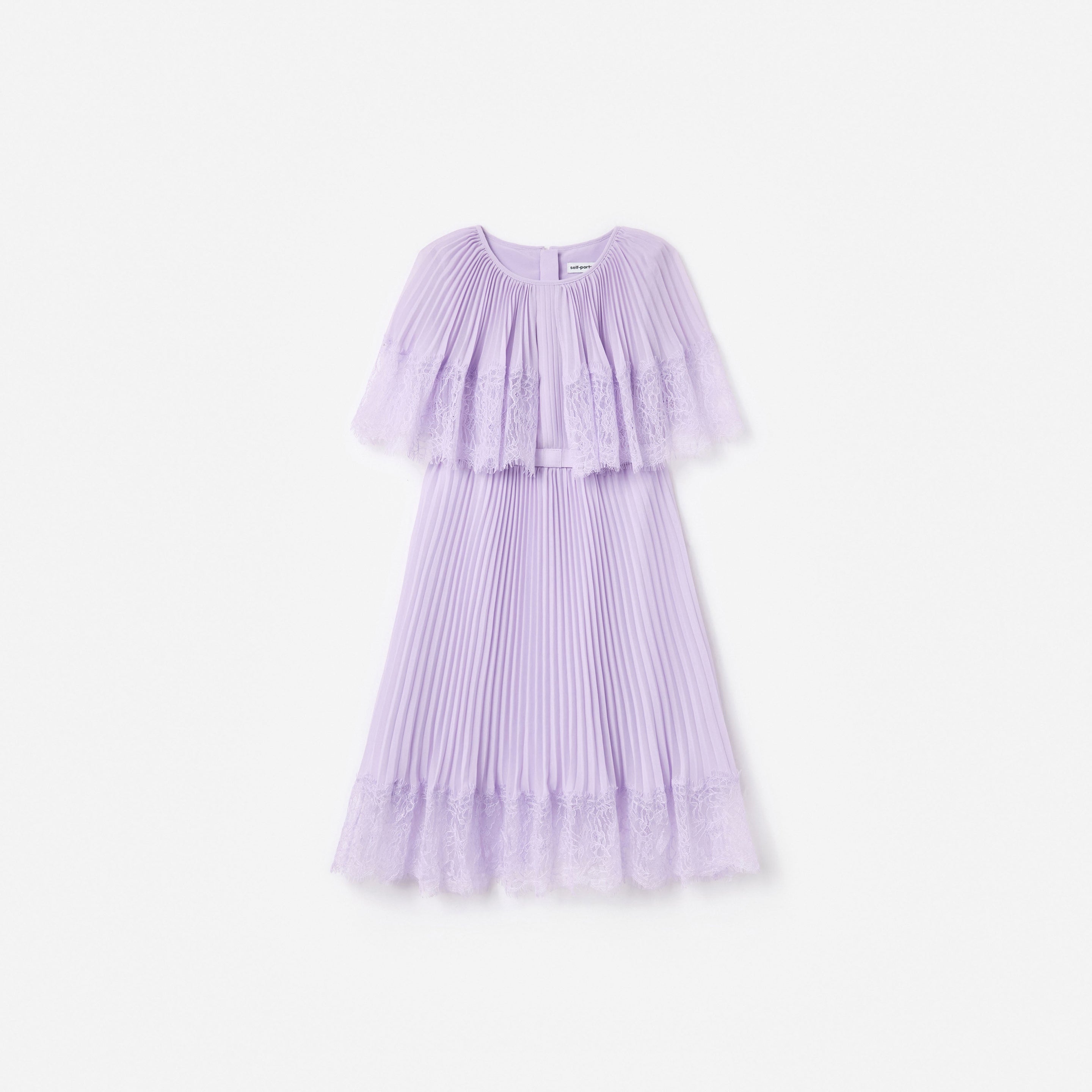 Lilac Chiffon Cape Dress – self-portrait-US