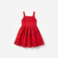Red Linen Bow Dress