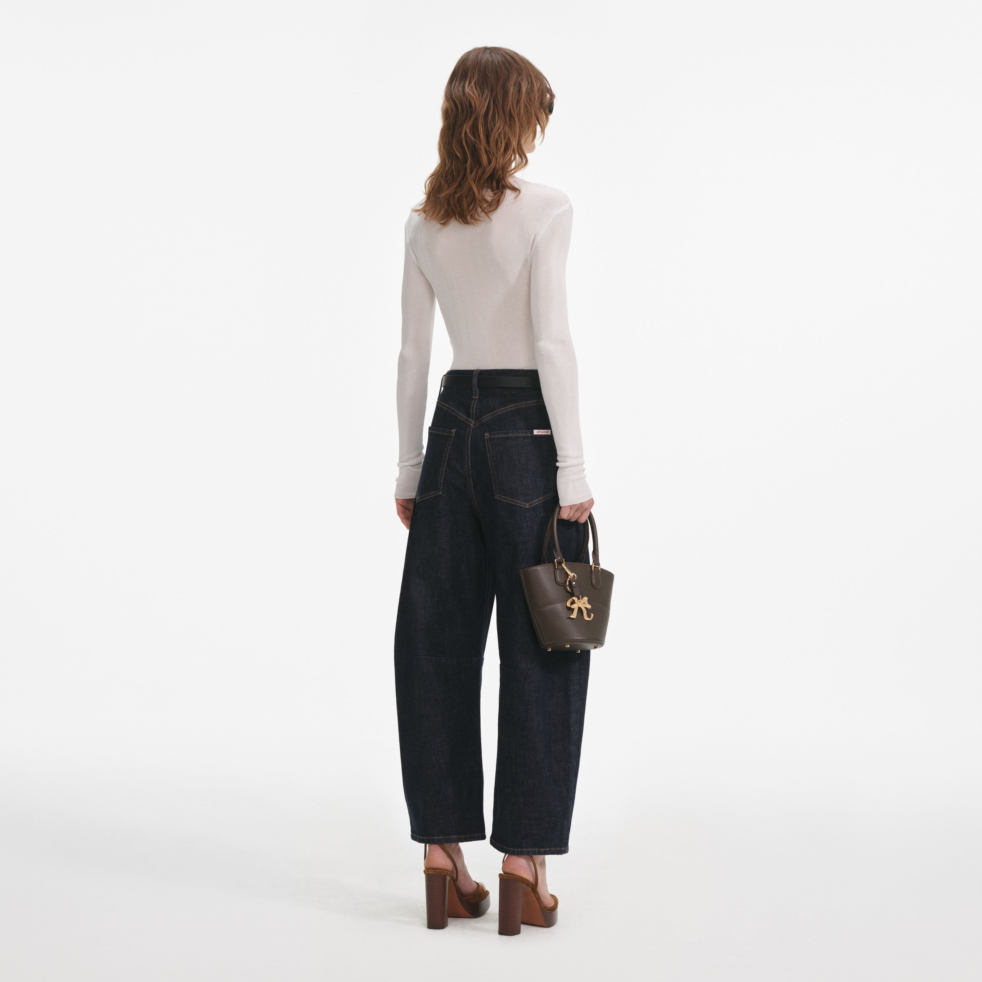 Indigo Barrel Leg Jeans