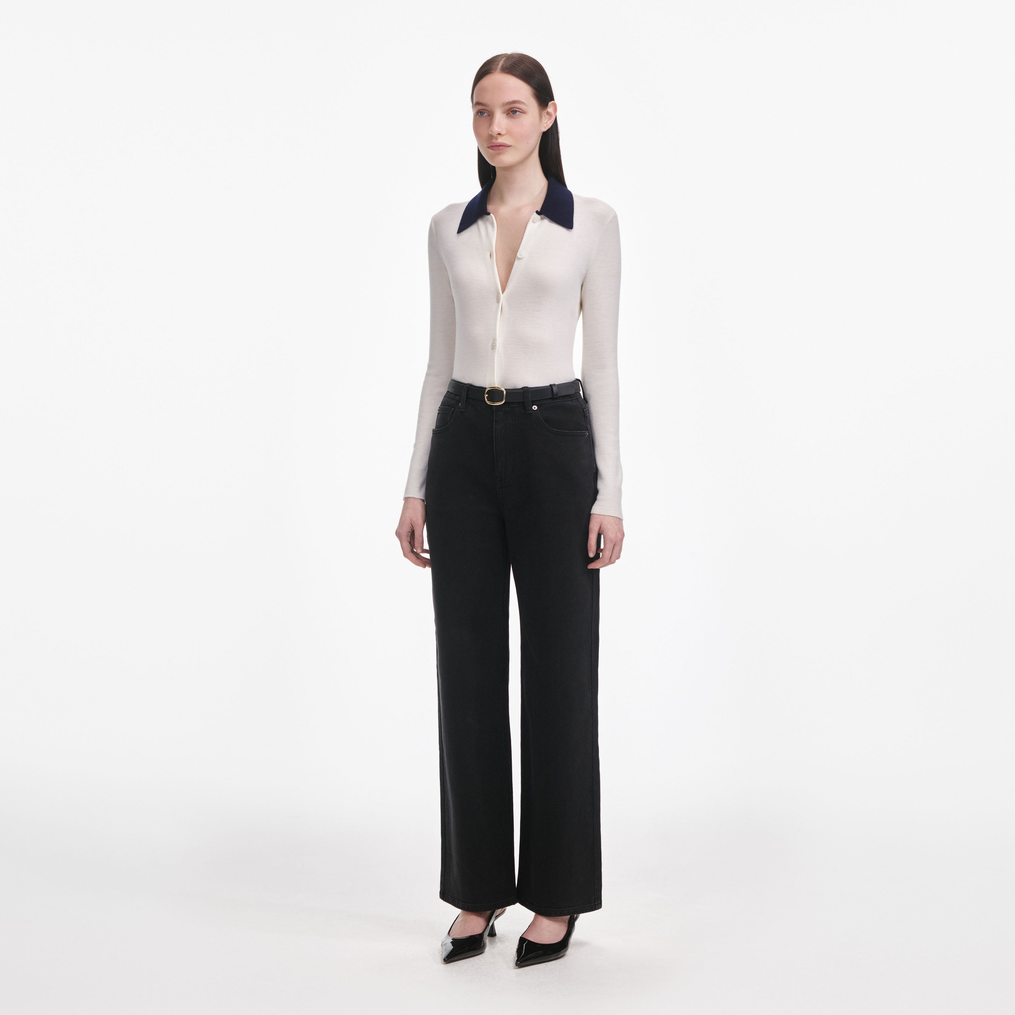 Black Straight Leg Jeans