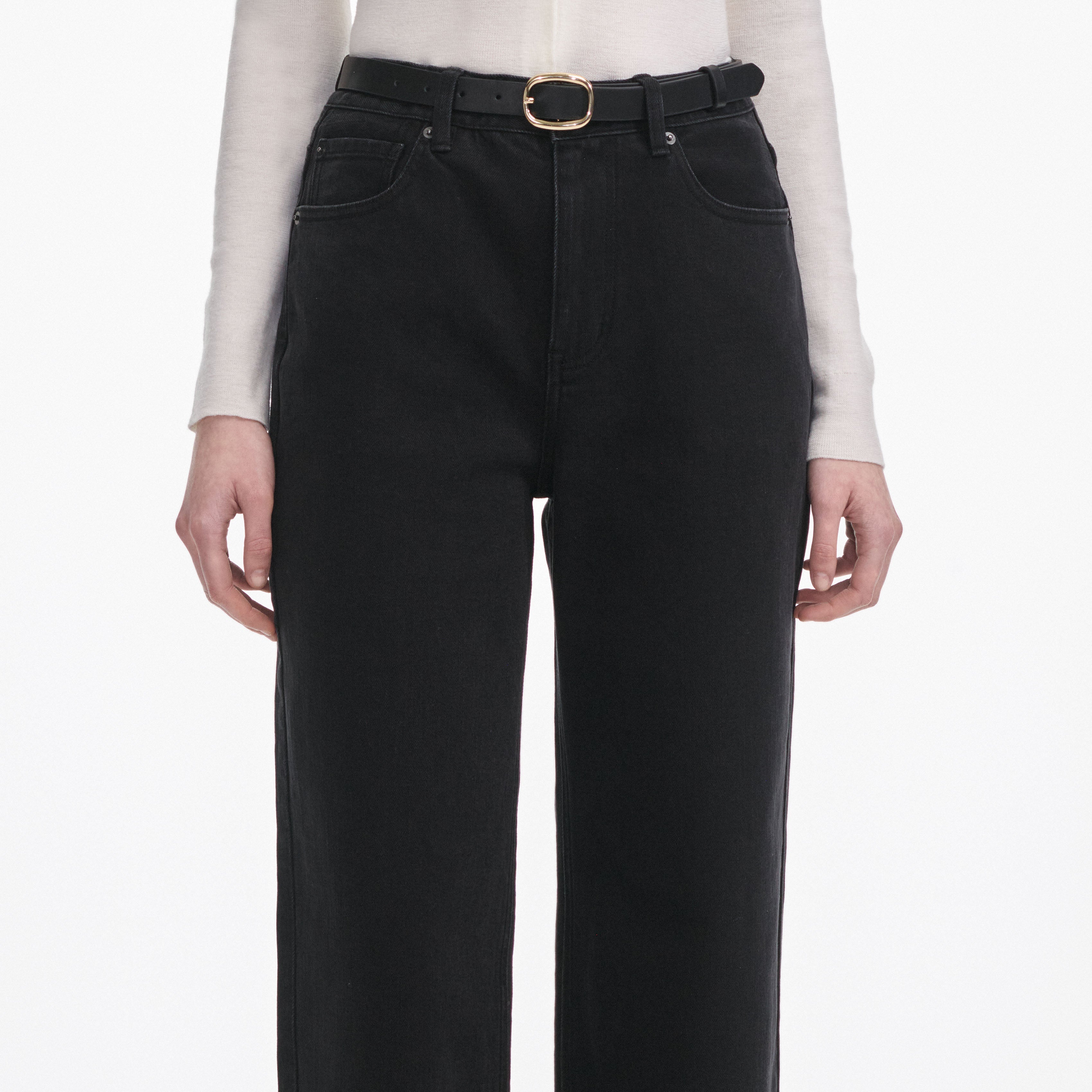 Black Straight Leg Jeans