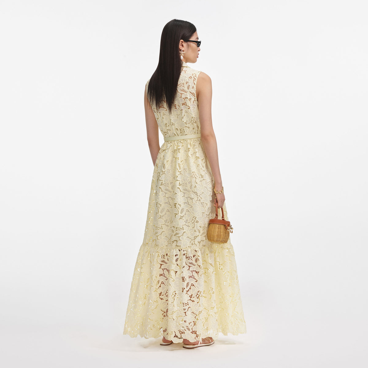 self-portrait - Yellow Lace Maxi Dress - US 8 self-portrait - Yellow Lace Maxi Dress - US 8