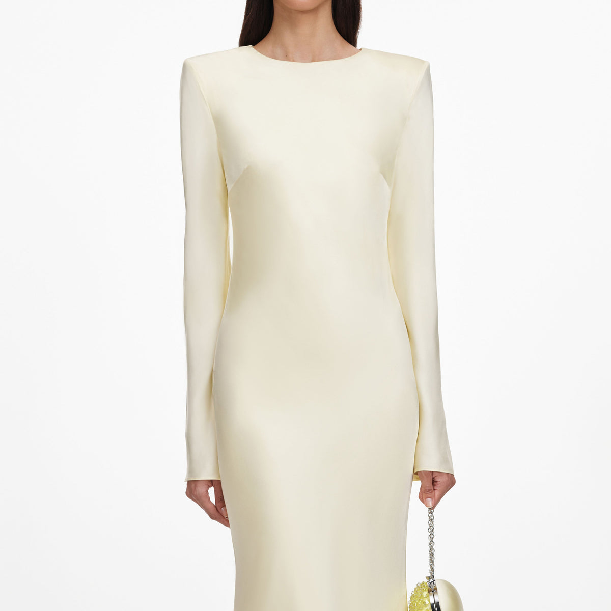 Yellow Viscose Lace Maxi Dress  self-portrait-US