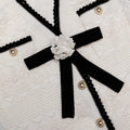 White Pointelle Knit Mini Dress