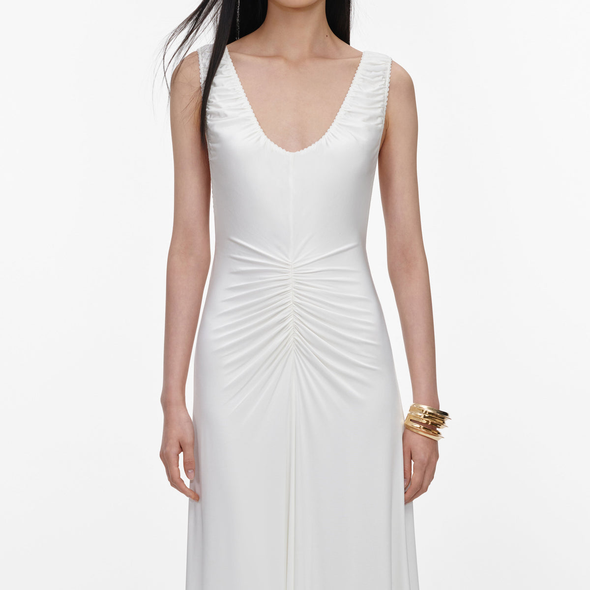 ruched jersey maxi dress Ulla Johnson Lana Ruched Jersey Dress | Western Dream | Size XL