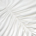 White Jersey Ruched Maxi Dress