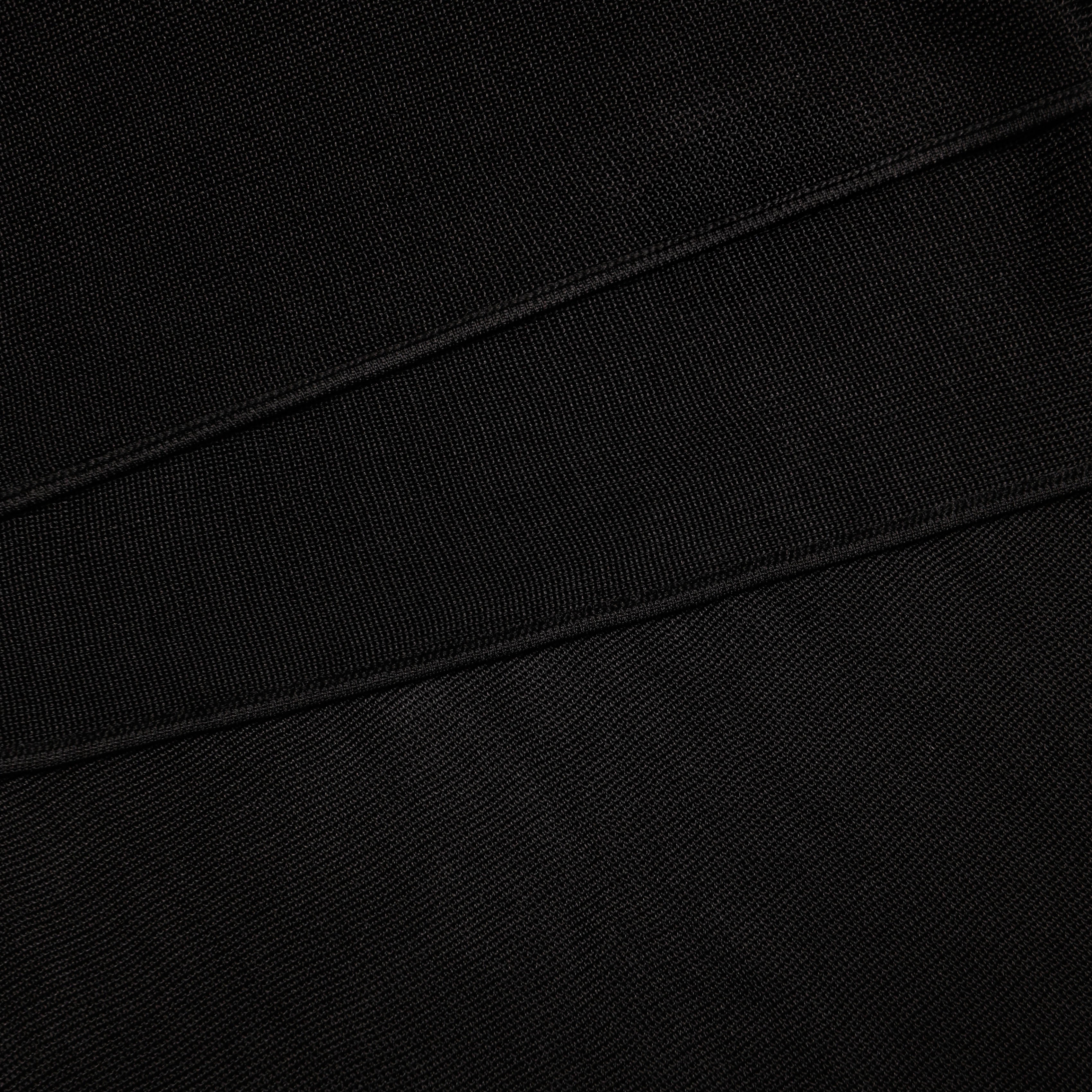 Black Viscose Knit One Shoulder Maxi Dress