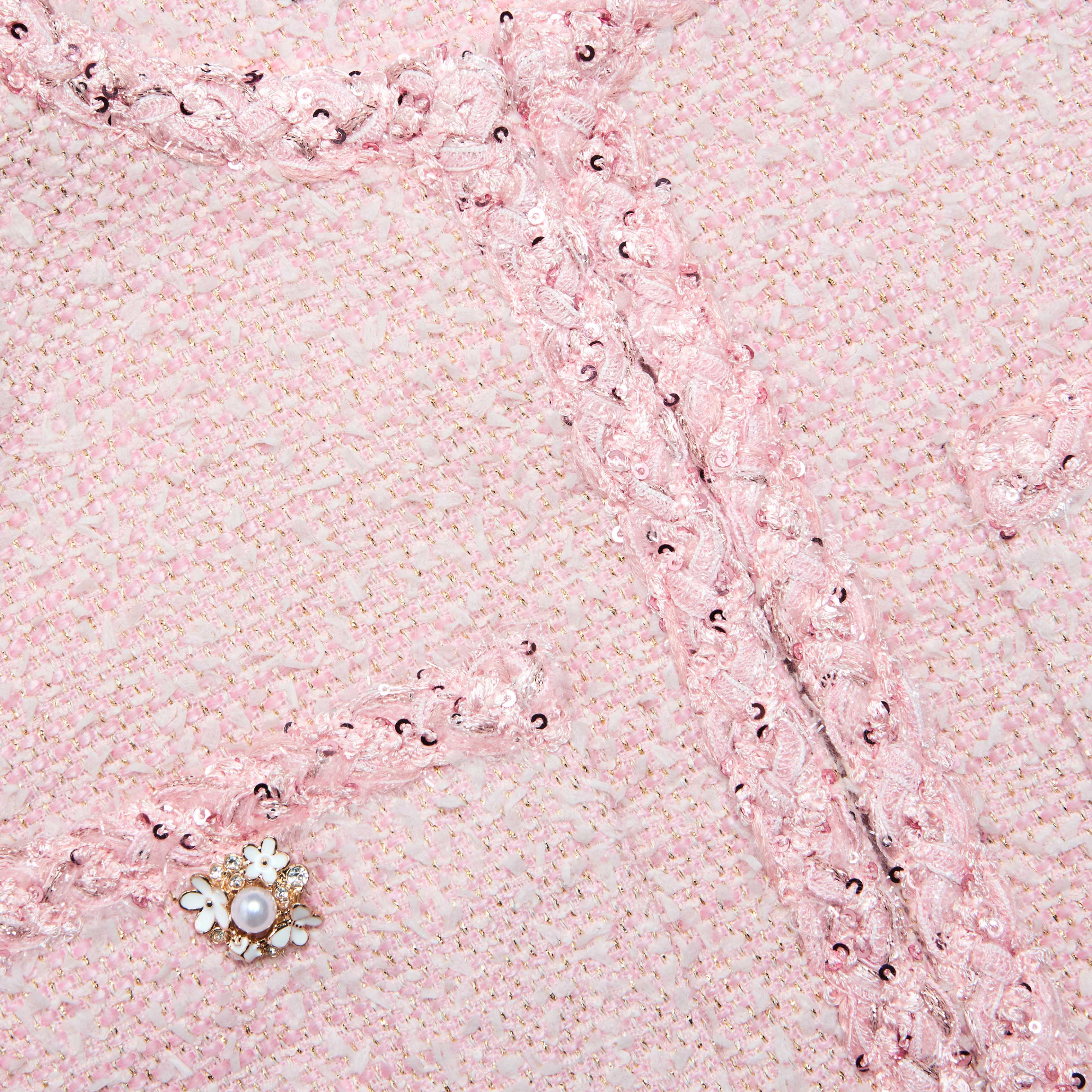 Pink Boucle Jacket – self-portrait-US