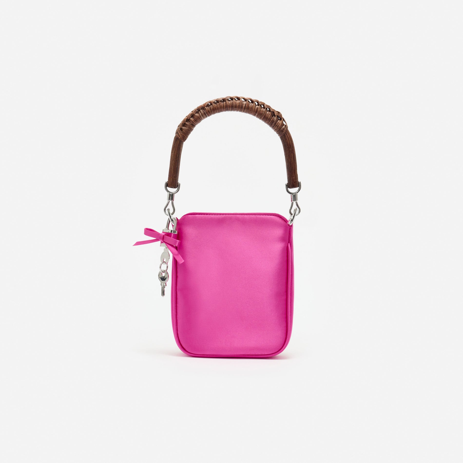Pink Satin Mini Tote Bag