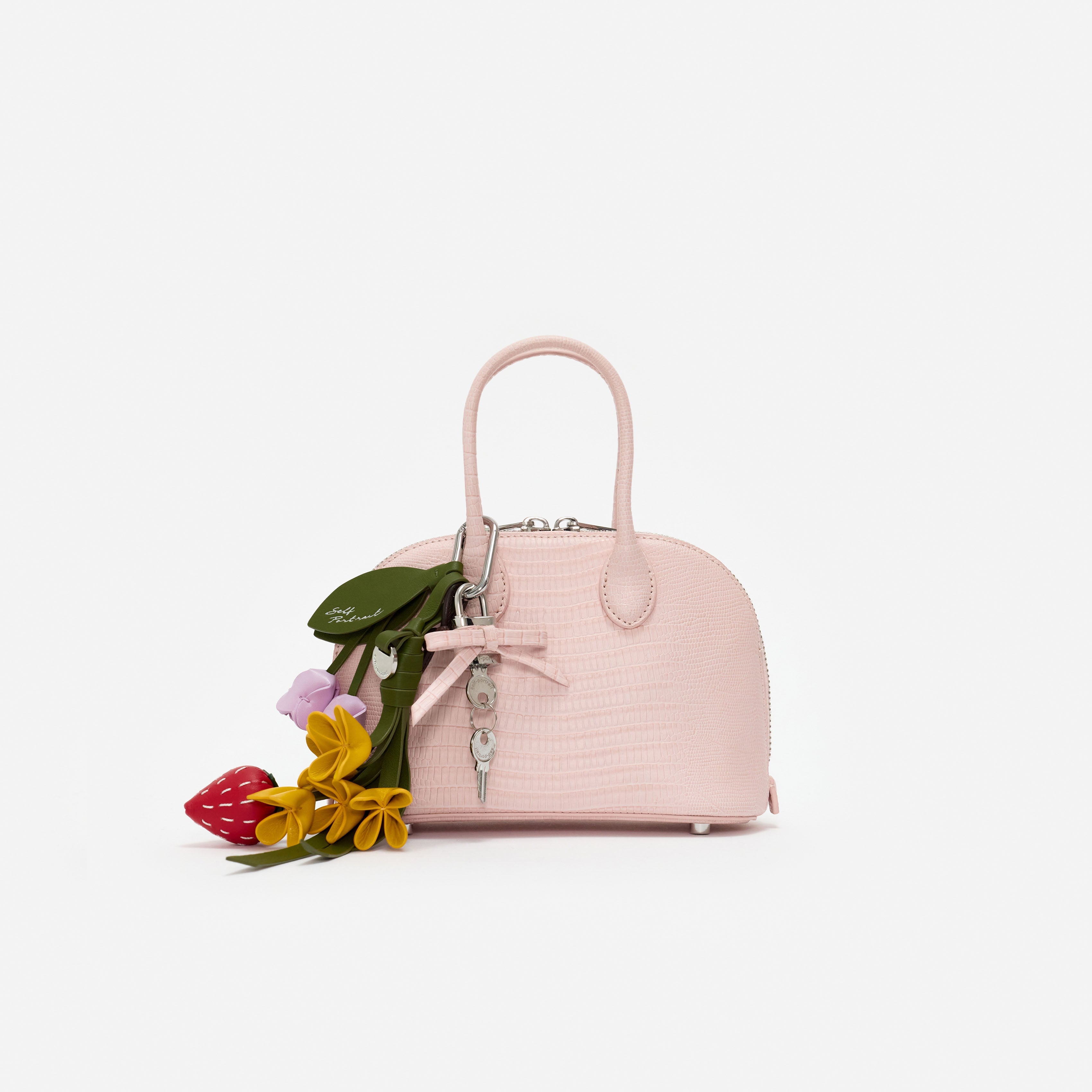 Embossed Leather Pink Mini Bag