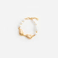 Gold Shell And Pearl Bracelet