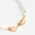 Gold Shell And Pearl Bracelet