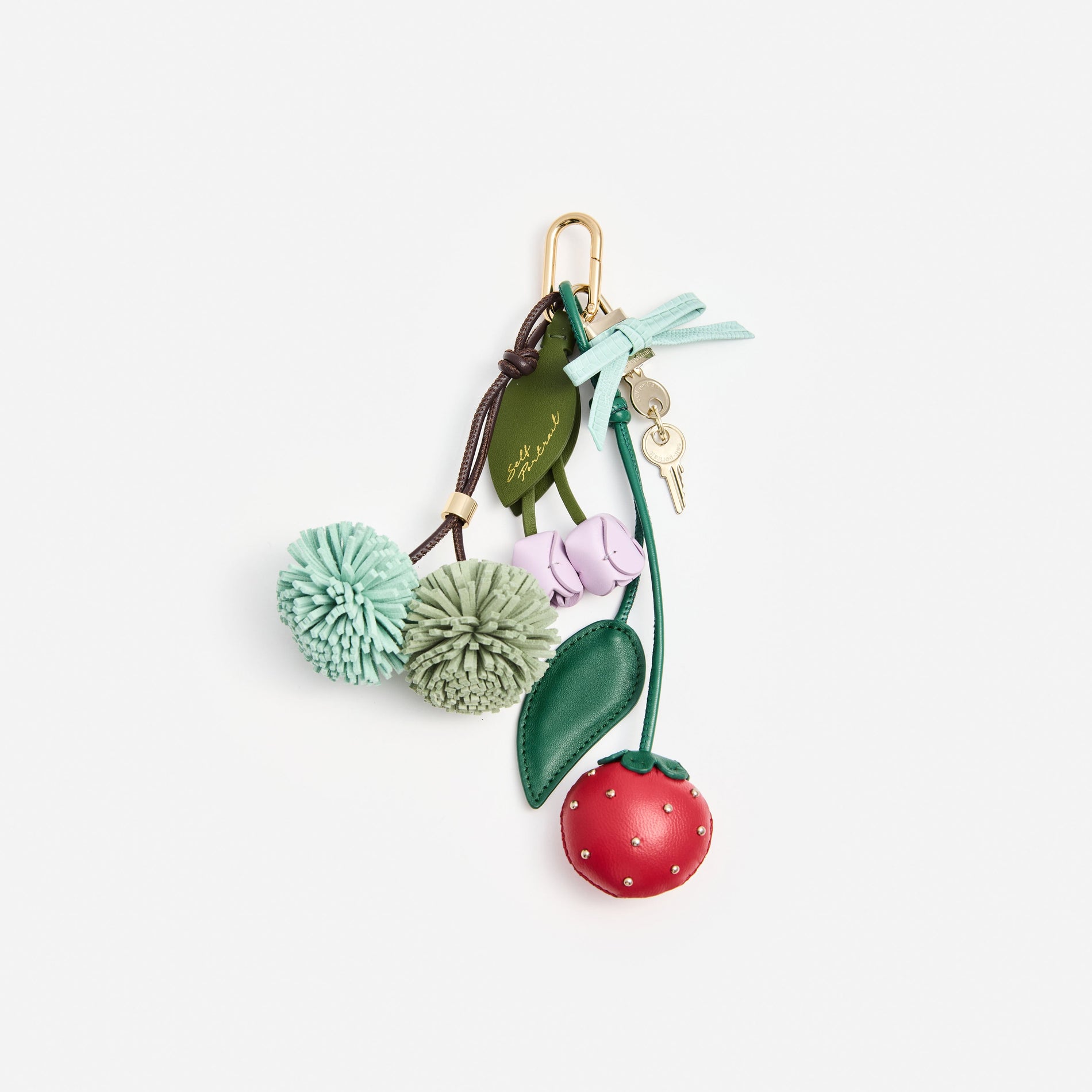 Pompom Flower Bag Charm