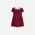 Burgundy Lace Bib Dress