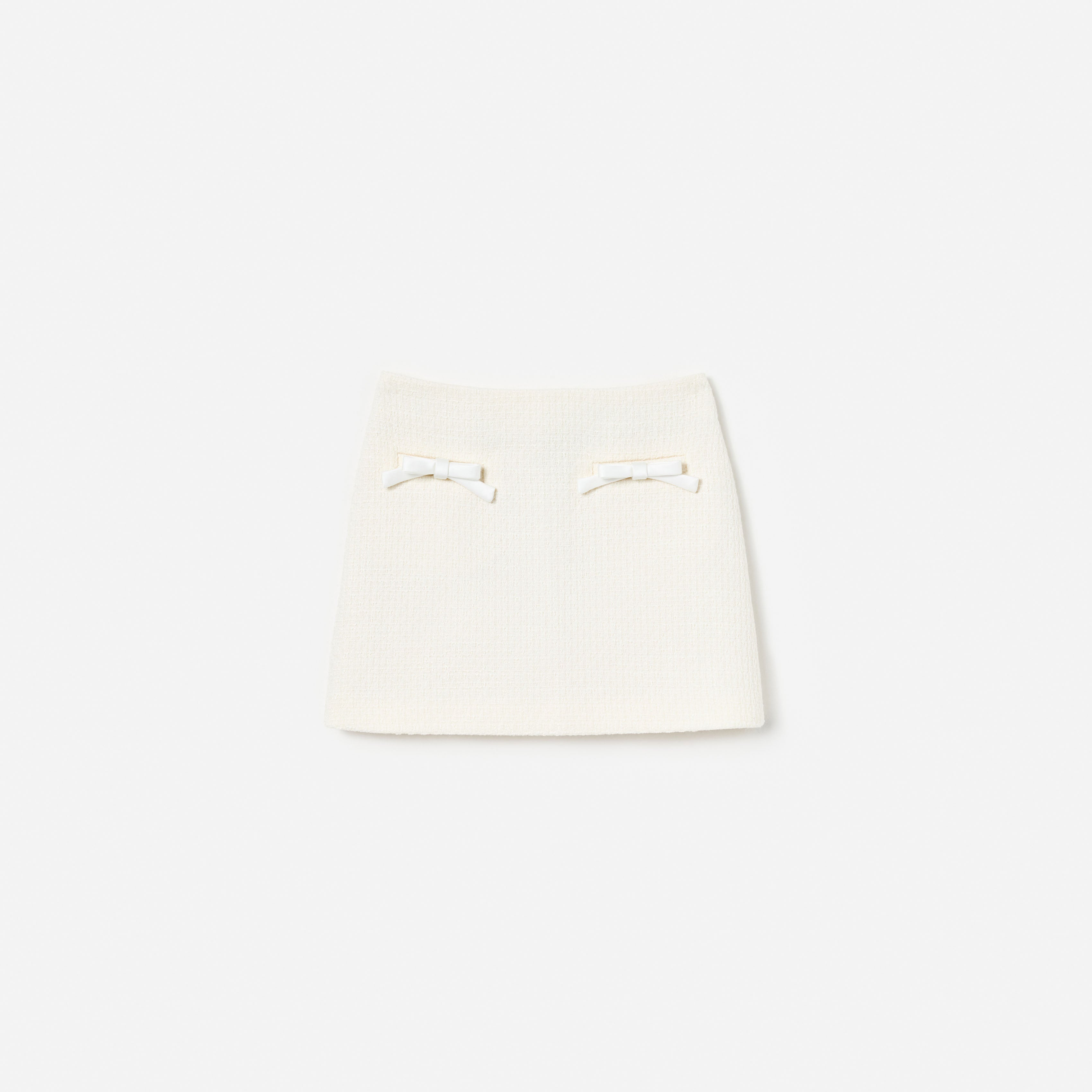 Cream Boucle Skirt