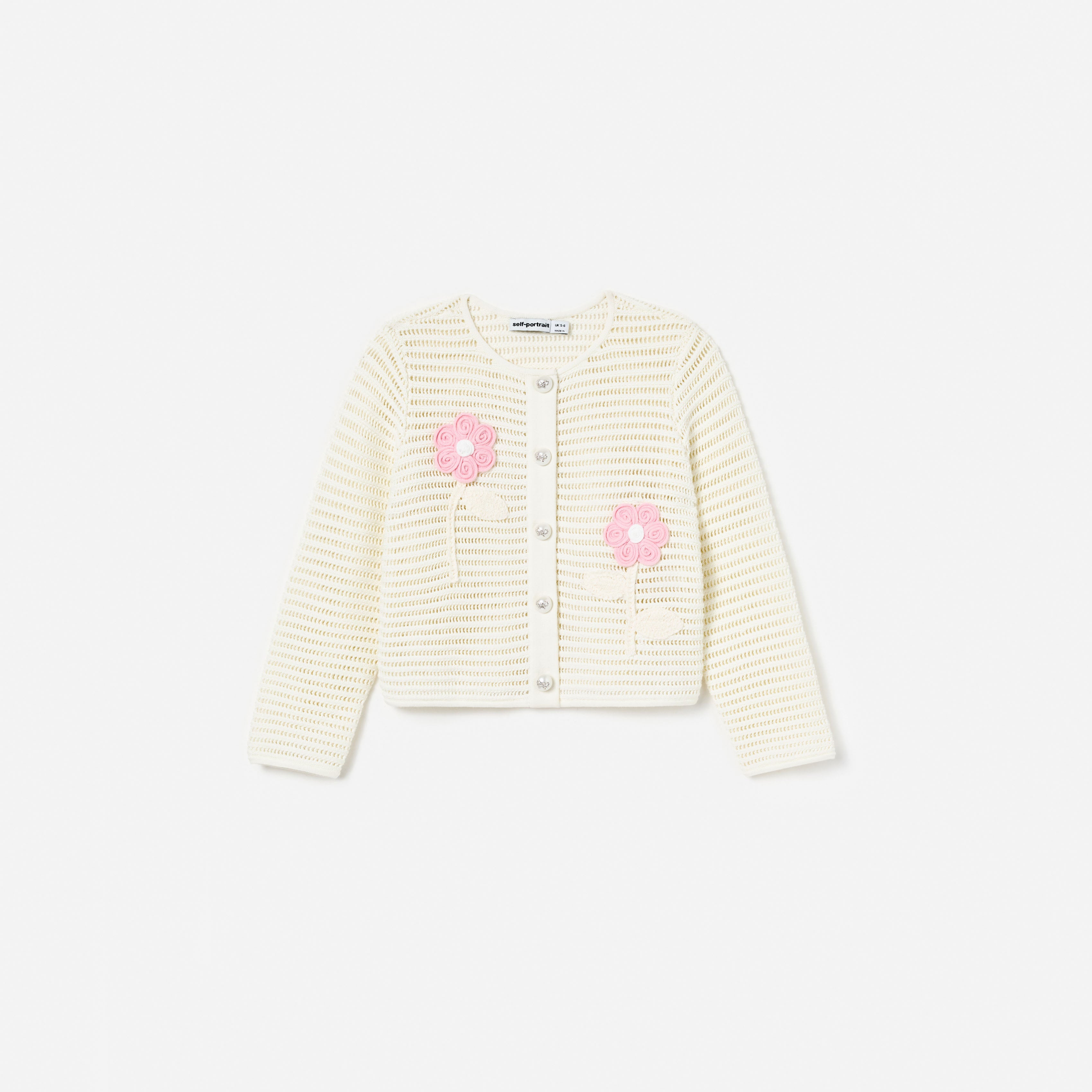 Yellow Pointelle Frill Cardigan – self-portrait-US