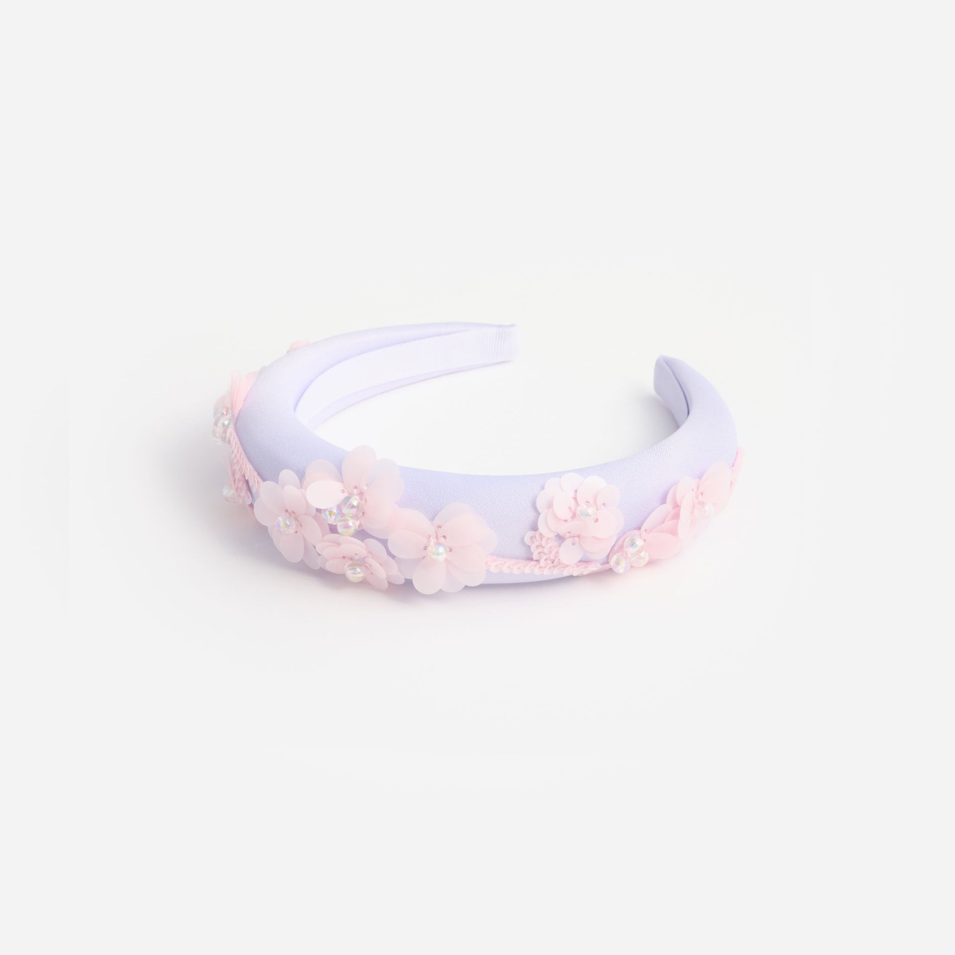 Lilac Flower Sequin Headband