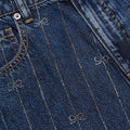 Rhinestone Stripe Denim Jeans