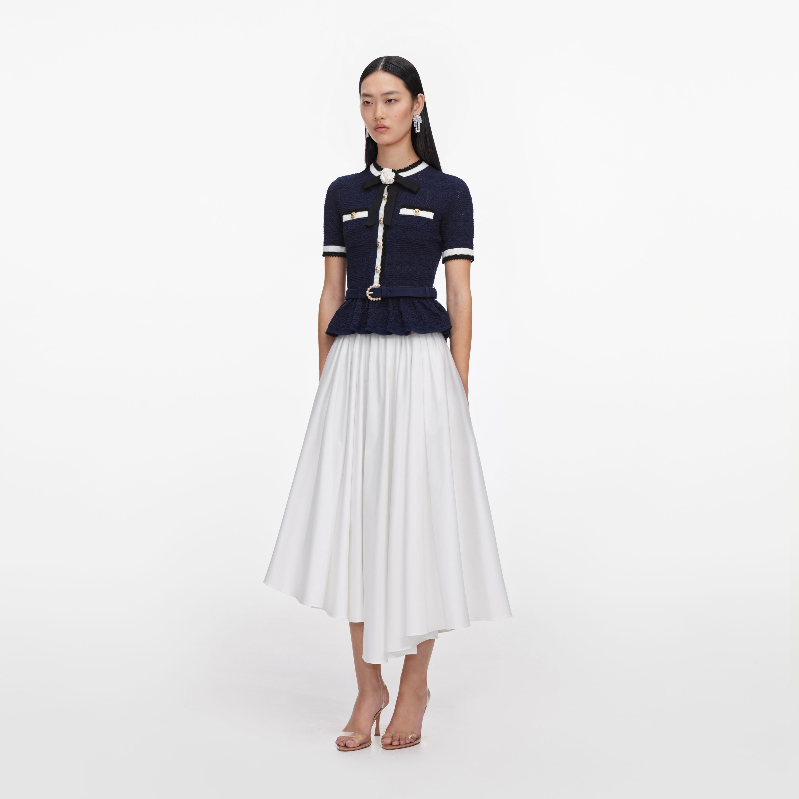 self-portrait/セルフポートレート 2022 LIGHT GREEN POWERMESH RUCHED TOPトップス ブラウス【UK6/US2】【LTSA74546】 Self-Portrait Tops for Women | NET-A-PORTER