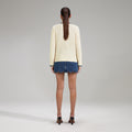 Cream Sequin Knitted Cardigan