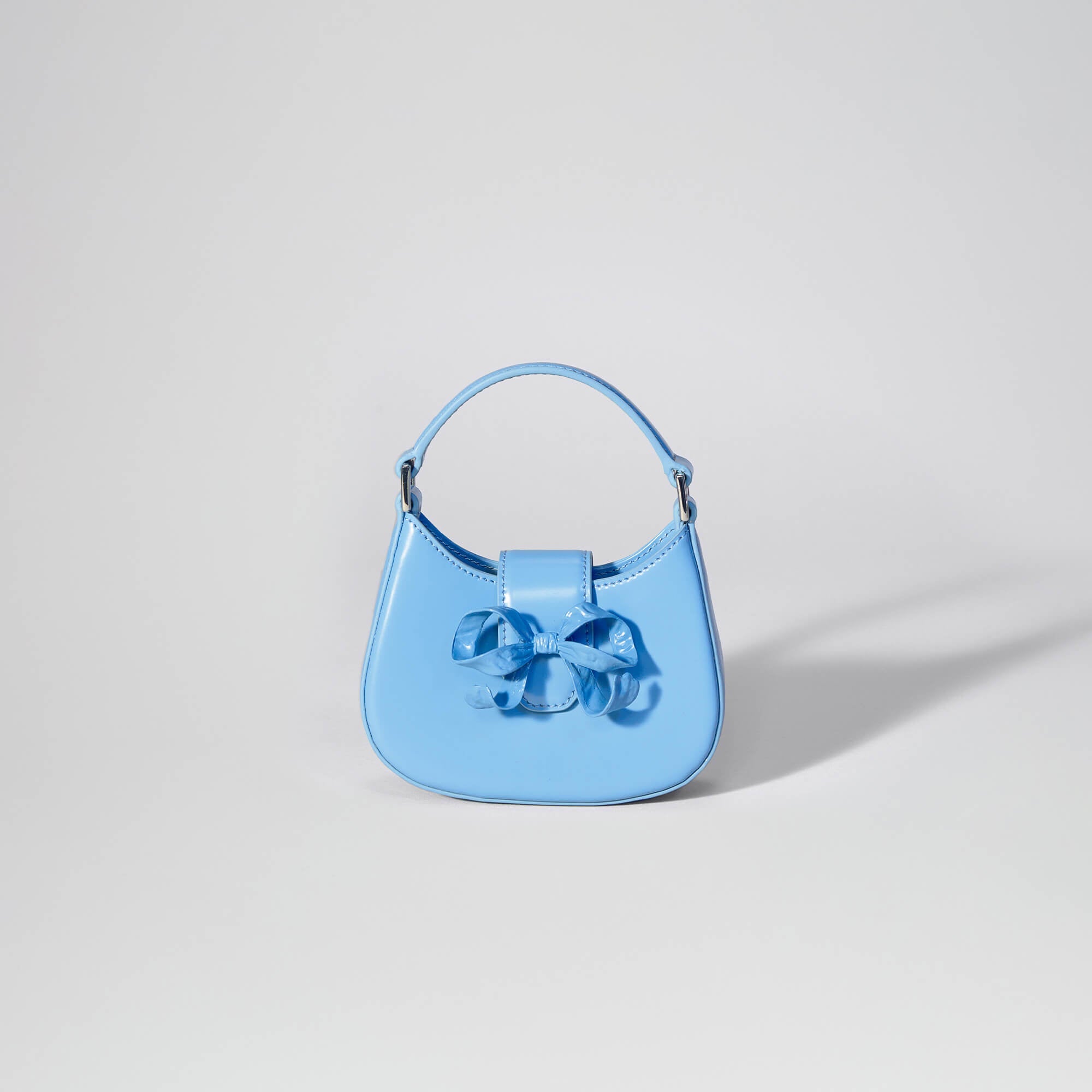 Blue Crescent Bow Micro Bag